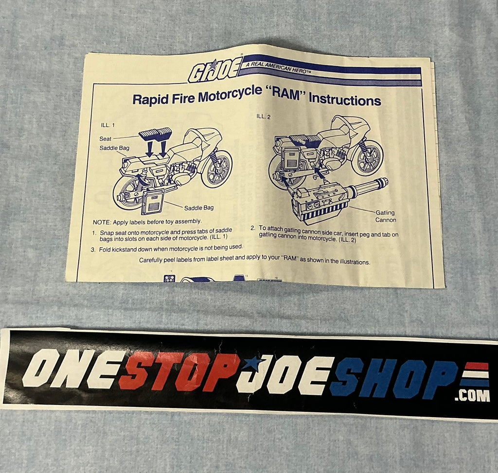 1982 VINTAGE ARAH RAM RAPID FIRE MOTORCYCLE BLUEPRINTS