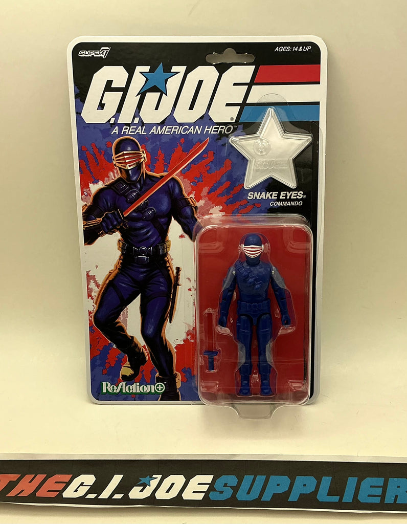 2026 SUPER7 REACTION+ G.I. JOE 250TH USA ANNIVERSARY SNAKE EYES V1 COMMANDO WAL-MART EXCLUSIVE O-RING NEW SEALED UNPUNCHED
