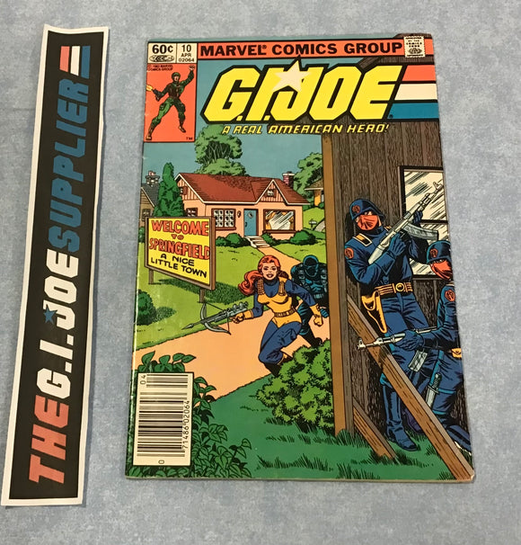 MARVEL COMICS G.I. JOE A REAL AMERICAN HERO (1982-1994) ISSUE #10 COMIC BOOK APRIL 1983 1ST PRINT NEWSSTAND EDITION (c)