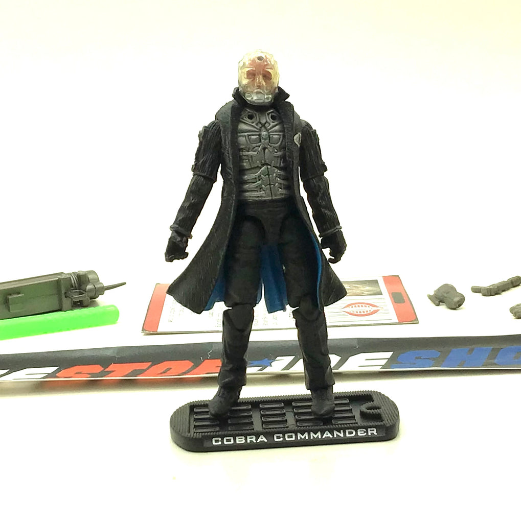 2009 ROC G.I. JOE COBRA COBRA COMMANDER V43 ENEMY LEADER W/ HOLES VARIANT LOOSE 100% COMPLETE + F/C