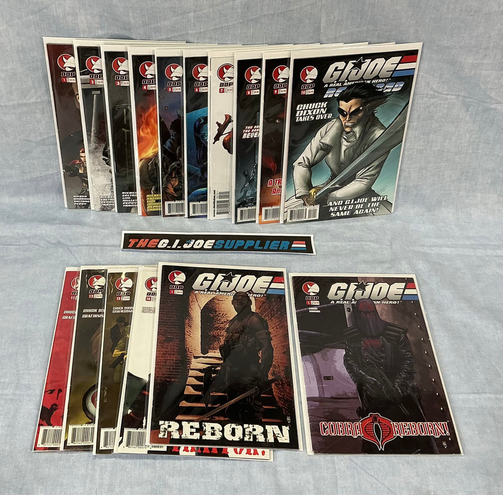 DEVIL'S DUE PUBLISHING G.I. JOE RELOADED (2004-2005) ISSUES #1-14 + G.I. JOE REBORN + COBRA REBORN COMPLETE SERIES SET COMIC BOOK BUNDLE