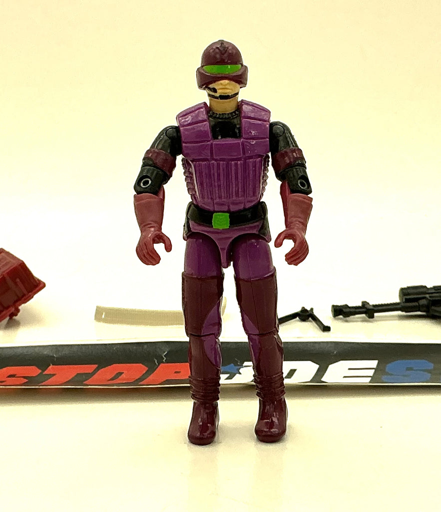 1990 VINTAGE ARAH G.I. JOE COBRA S.A.W. SAW VIPER  V1 HEAVY MACHINE GUNNER LOOSE 100% COMPLETE (d)