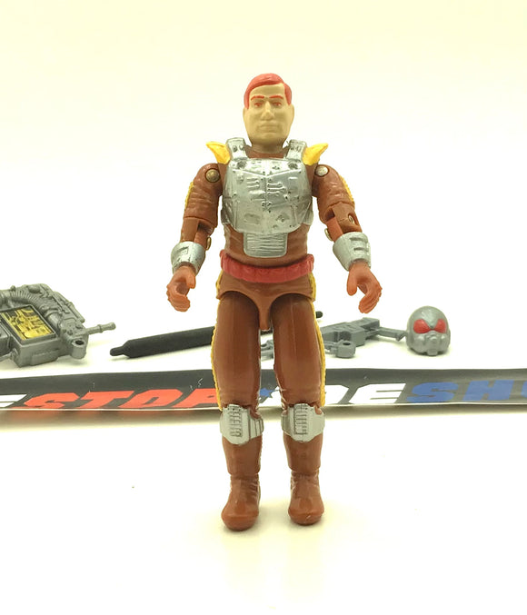 1988 VINTAGE ARAH G.I. JOE CHARBROIL RED EYES V1 FLAMETHROWER LOOSE 100% COMPLETE (a)