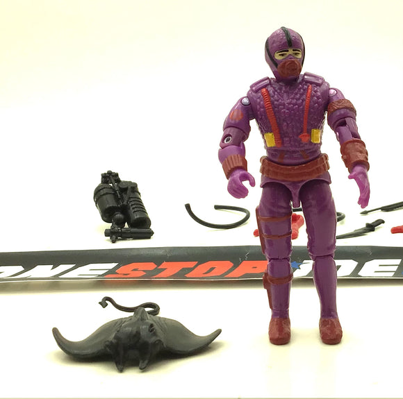 1988 VINTAGE ARAH G.I. JOE COBRA HYDRO-VIPER V1 UNDERWATER ELITE TROOPER LOOSE 100% COMPLETE (b)