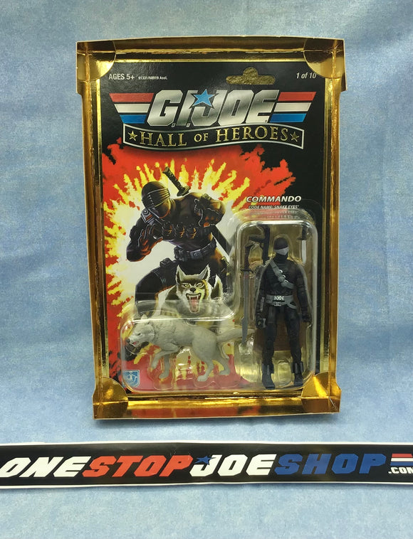 2009 25TH ANNIVERSARY G.I. JOE SNAKE EYES W/ TIMBER V41 HALL OF HEROES 1 OF 10 INTERNET EXCLUSIVE NEW SEALED FIGURE CARD