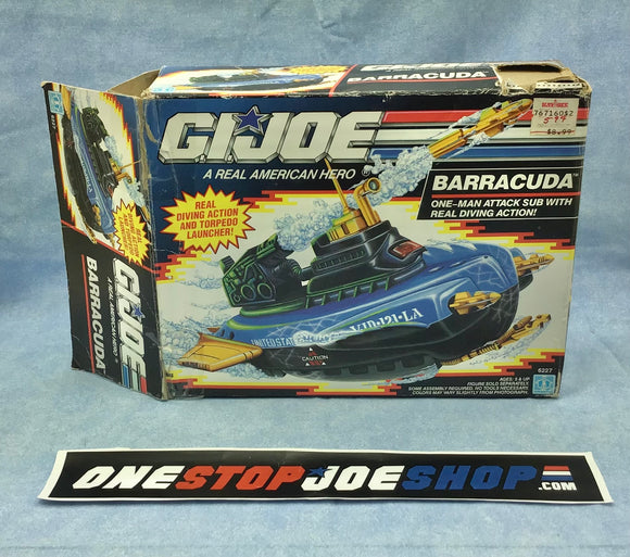 1992 VINTAGE ARAH G.I. JOE BARRACUDA SUBMARINE VEHICLE BOX ONLY