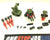 1983 VINTAGE ARAH G.I. JOE MACHINE GUN, FLAME THROWER, MISSILE LAUNCHER PAC/RAT VEHICLE SET LOOSE 100% COMPLETE