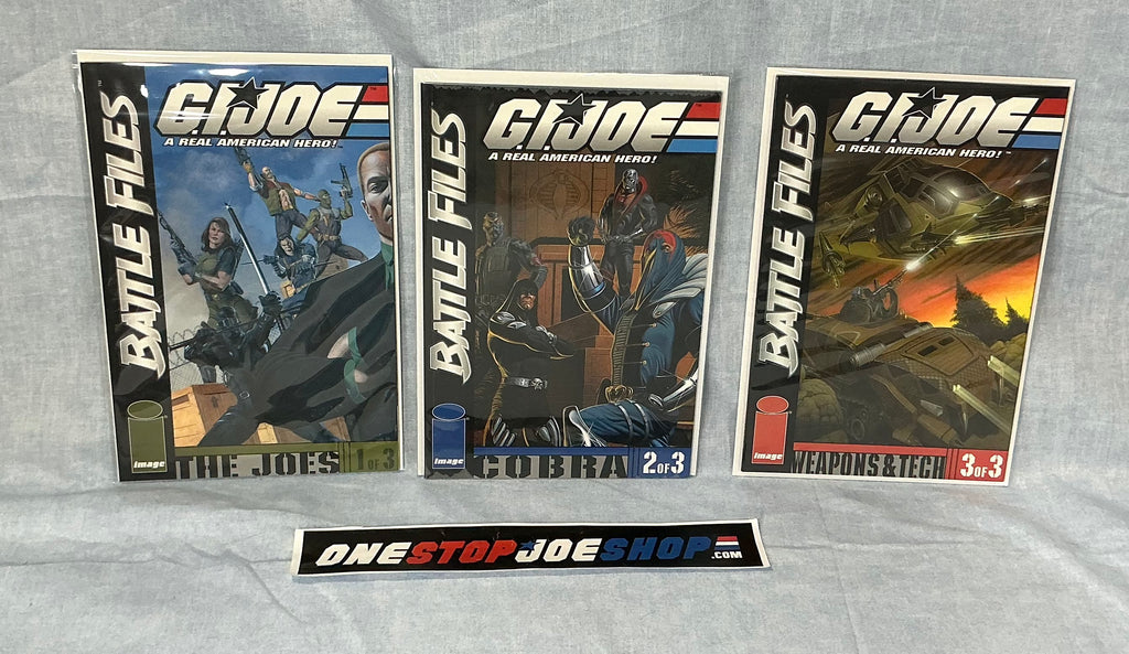 IMAGE COMICS G.I. JOE BATTLE FILES (2002) ISSUES #1-3 COMPLETE SERIES SET COMIC BOOK BUNDLE HIGH GRADE