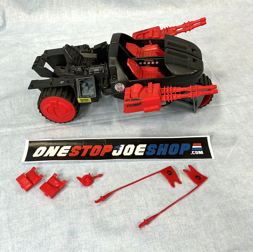 1986 VINTAGE ARAH G.I. JOE COBRA STUN VEHICLE ONLY LOOSE 100% COMPLETE (g)