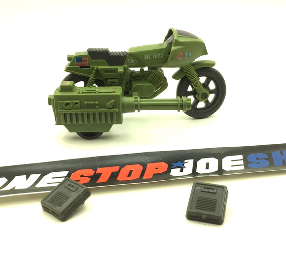 1982 VINTAGE ARAH G.I. JOE RAM RAPID FIRE MOTORCYCLE VEHICLE ONLY LOOSE INCOMPLETE (a) GLUED ARMY BUILDER
