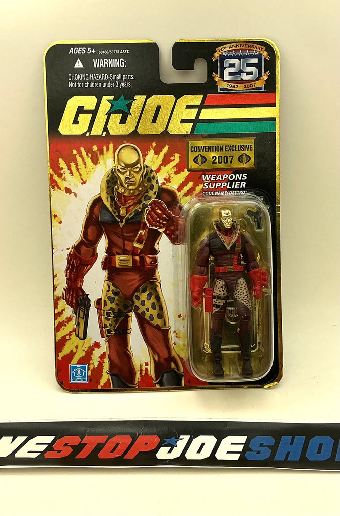 2007 SDCC G.I. JOE COBRA DESTRO V15B COMIC CONVENTION EXCLUSIVE NEW SEALED GOLD PIMP DADDY VARIANT (c)