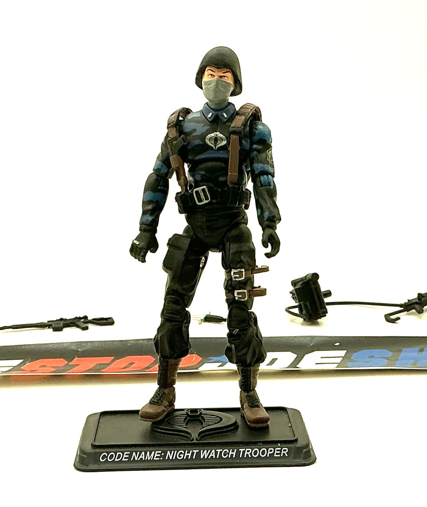 2008 25TH ANNIVERSARY G.I. JOE COBRA NIGHT WATCH TROOPER V1B NIGHT WATCH SET TRU EXCLUSIVE LOOSE 100% COMPLETE NO F/C