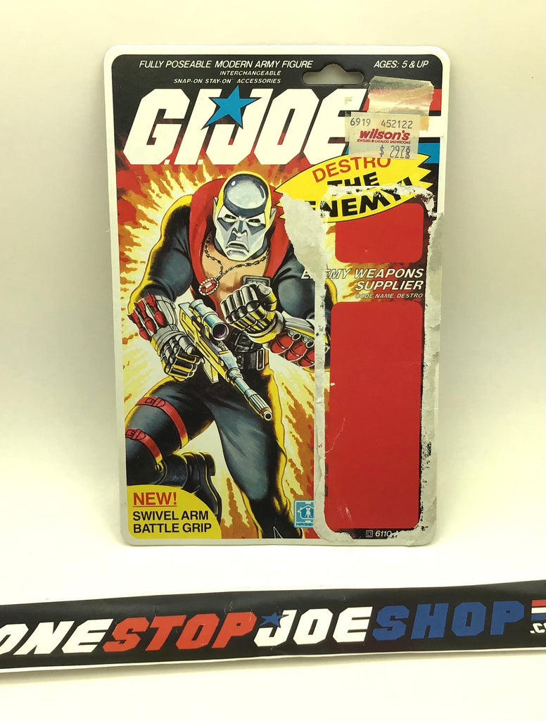 1983 VINTAGE ARAH COBRA DESTRO V1 FULL FILE CARD (b)