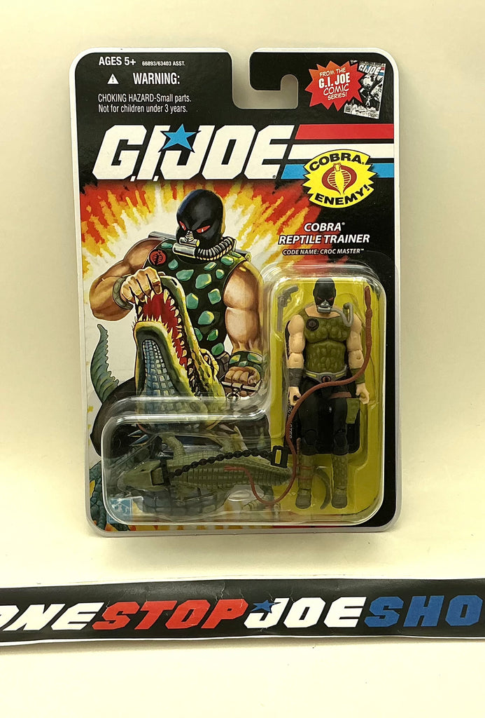 2008 25TH ANNIVERSARY G.I. JOE COBRA CROC MASTER V3 WAVE 10 NEW SEALED (e)