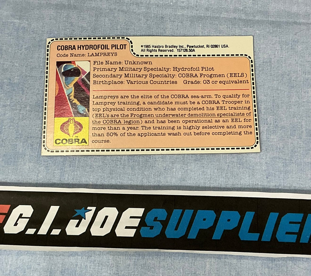 1985 VINTAGE ARAH LAMPREYS V1 UNCUT FILE CARD (d)