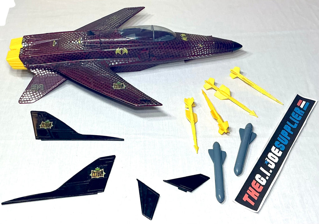 1989 VINTAGE ARAH G.I. JOE COBRA PYTHON PATROL CONQUEST X-30 JET VEHICLE ONLY LOOSE 100% COMPLETE (a)