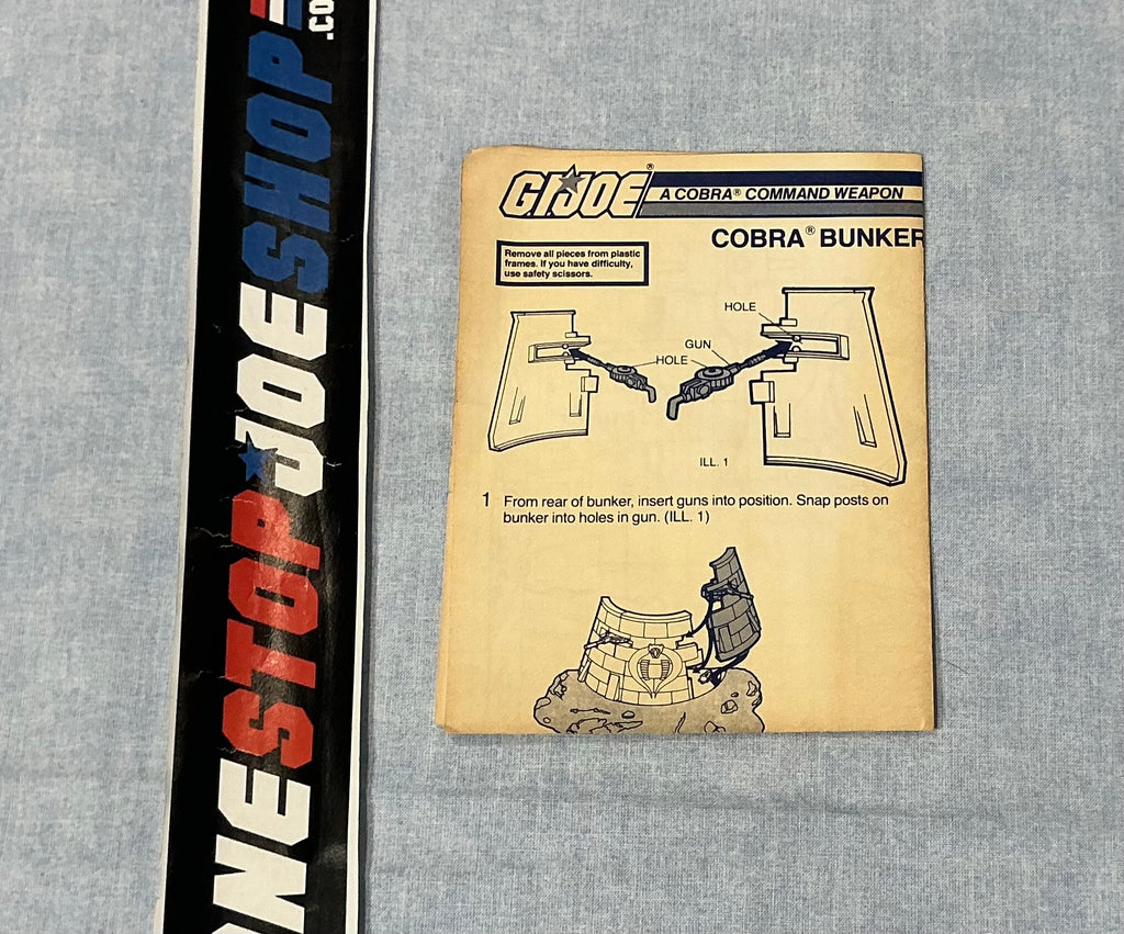 1985 VINTAGE ARAH COBRA BUNKER BATTLE STATION ACCESSORIES BLUEPRINTS