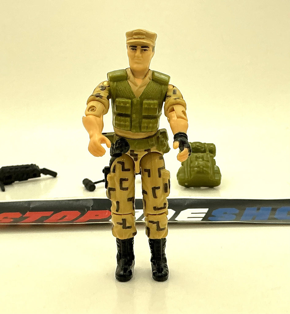 1988 VINTAGE ARAH G.I. JOE REPEATER V1 STEADI-CAM MACHINE GUNNER LOOSE 100% COMPLETE (g)