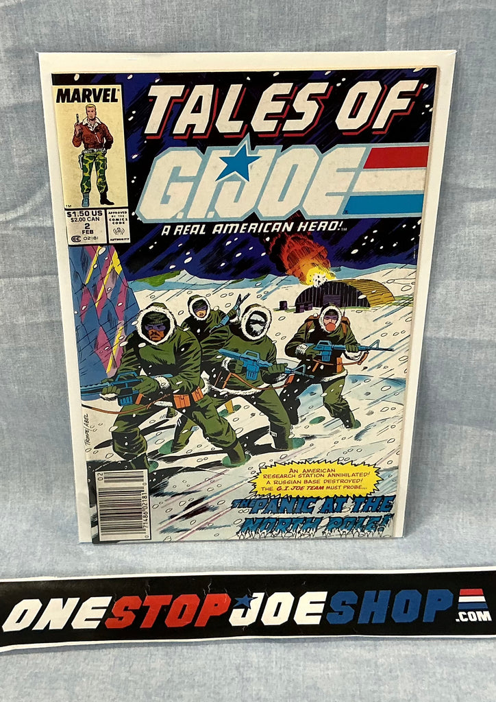 MARVEL COMICS TALES OF G.I. JOE A REAL AMERICAN HERO (1988-1989) ISSUE #2 COMIC BOOK FEBRUARY 1988 NEWSSTAND EDITION
