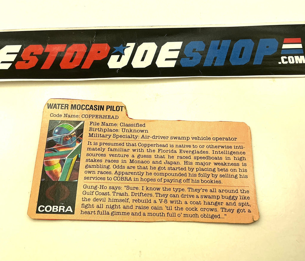 1984 VINTAGE ARAH COPPERHEAD V1 FILE CARD (j)