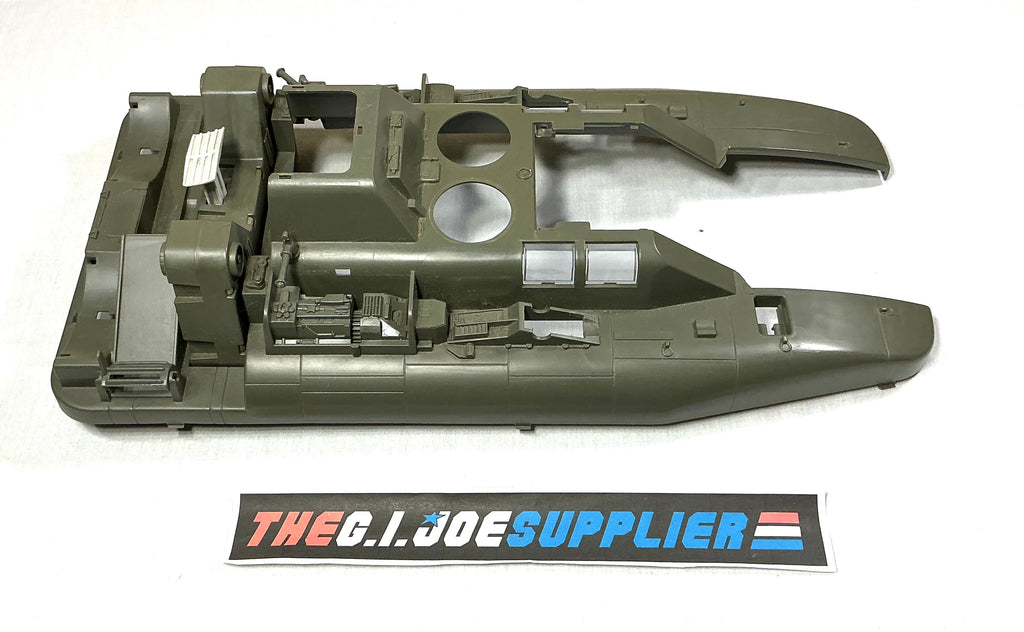 1984 VINTAGE ARAH KILLER W.H.A.L.E. WHALE HOVERCRAFT TOP UPPER SHELL MISSILE BOX SUPPORTS PROPELLER GER BOX VEHICLE PART TABS INTACT NO DECALS UNBROKEN