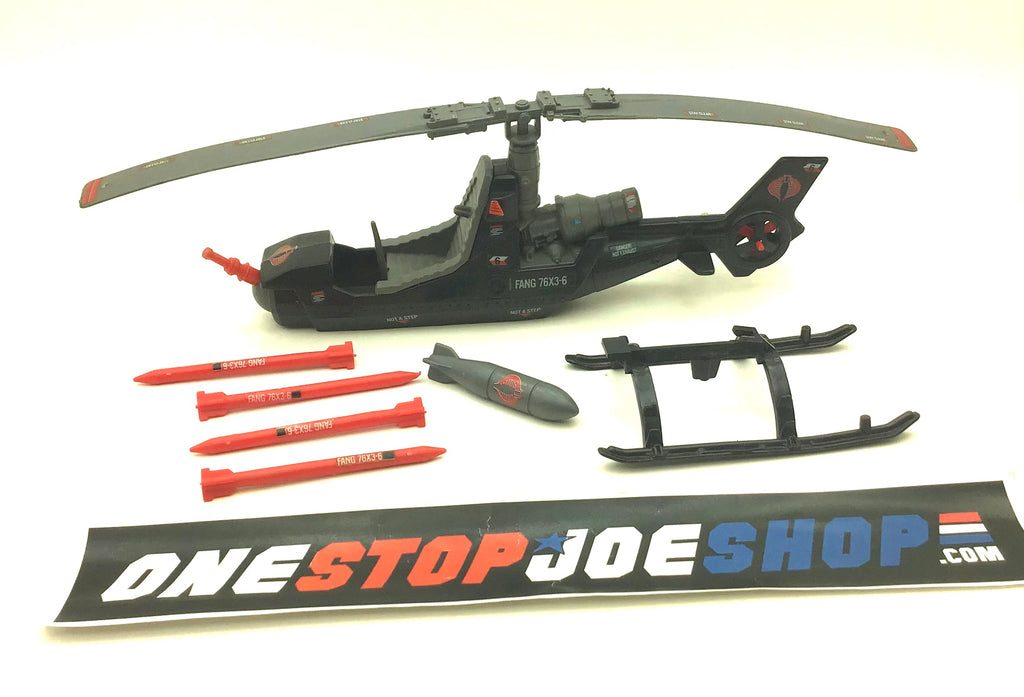 1983 VINTAGE ARAH G.I. JOE COBRA F.A.N.G. A FULLY ARMED NEGATOR GYROCOPTER VEHICLE LOOSE INCOMPLETE NO ROLLBAR