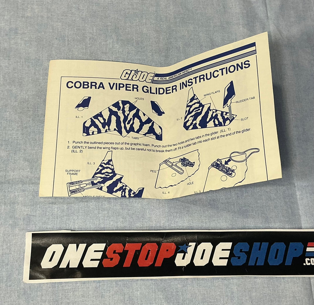 1983 VINTAGE ARAH COBRA VIPER ATTACK GLIDER BLUEPRINTS