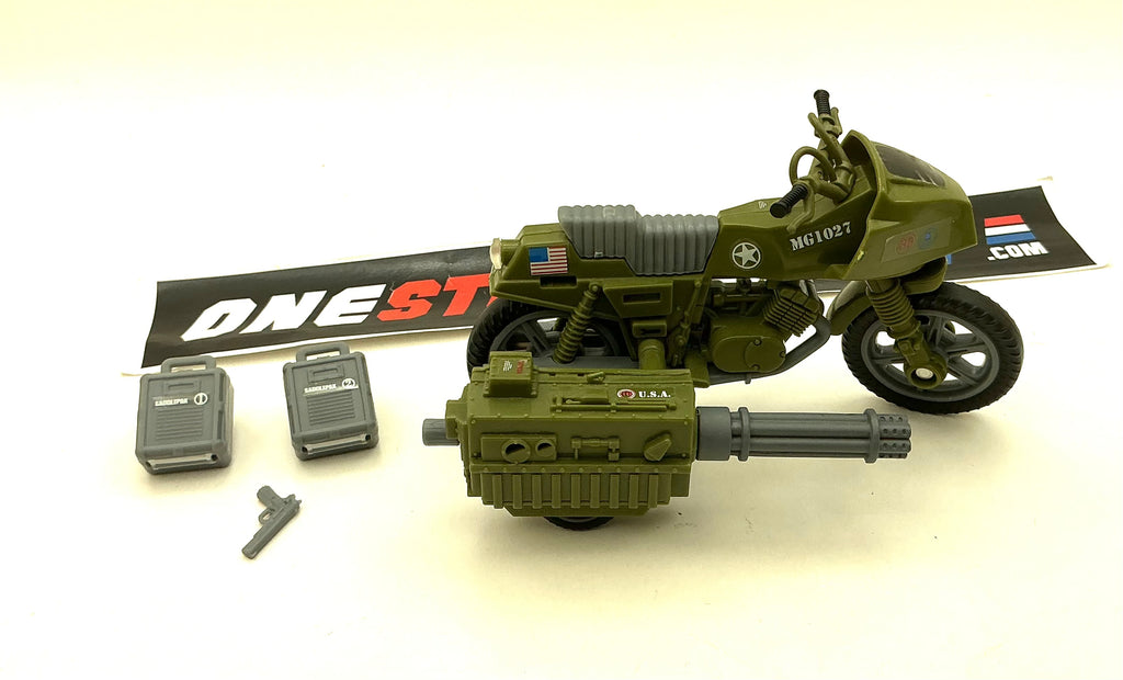 2008 25TH ANNIVERSARY G.I. JOE RAM MOTORCYCLE VEHICLE ONLY LOOSE 100% COMPLETE DECALS APPLIED