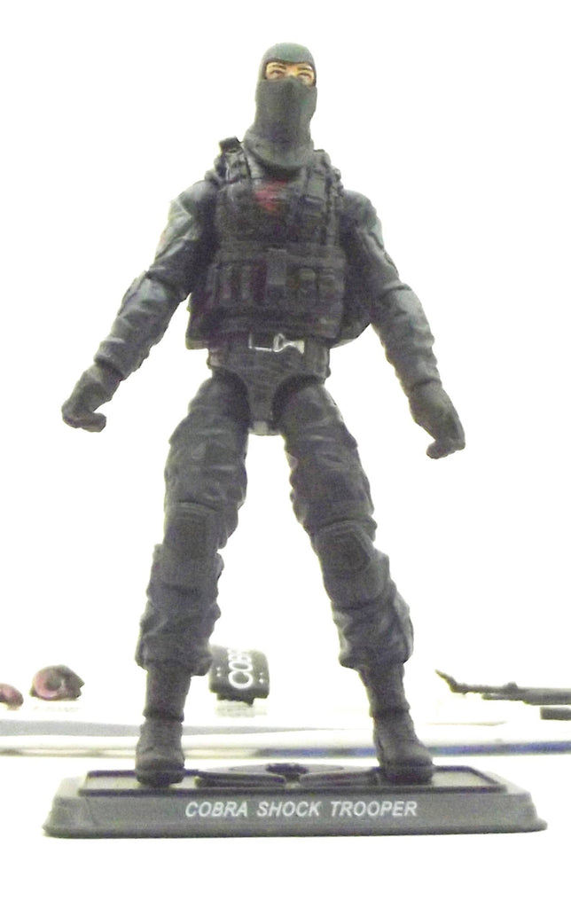 2011 POC G.I. JOE COBRA SHOCK TROOPER V1 WAVE 3 LOOSE 100% COMPLETE + FULL CARD