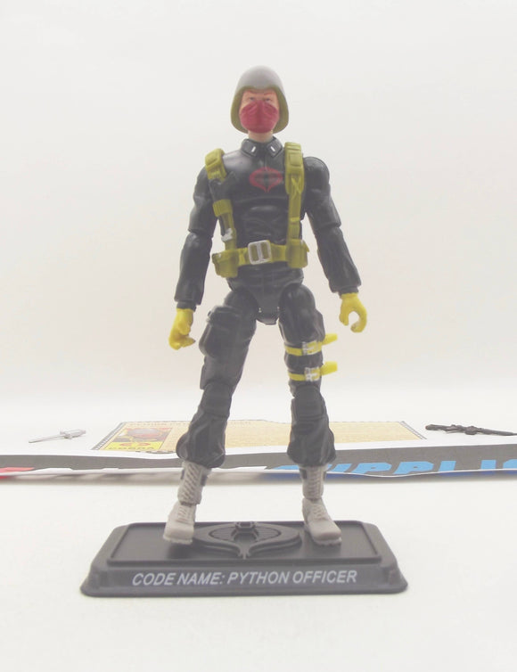 2008 25TH ANNIVERSARY G.I. JOE COBRA OFFICER V2 PYTHON PATROL WAVE 8 LOOSE 100% COMPLETE + F/C