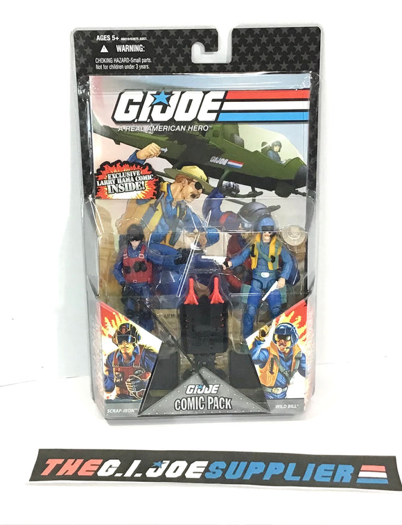 2008 25TH ANNIVERSARY G.I. JOE COBRA COMIC PACK WILD BILL V12 / SCRAP IRON V6 / COMIC BOOK ISSUE #12 NEW SEALED