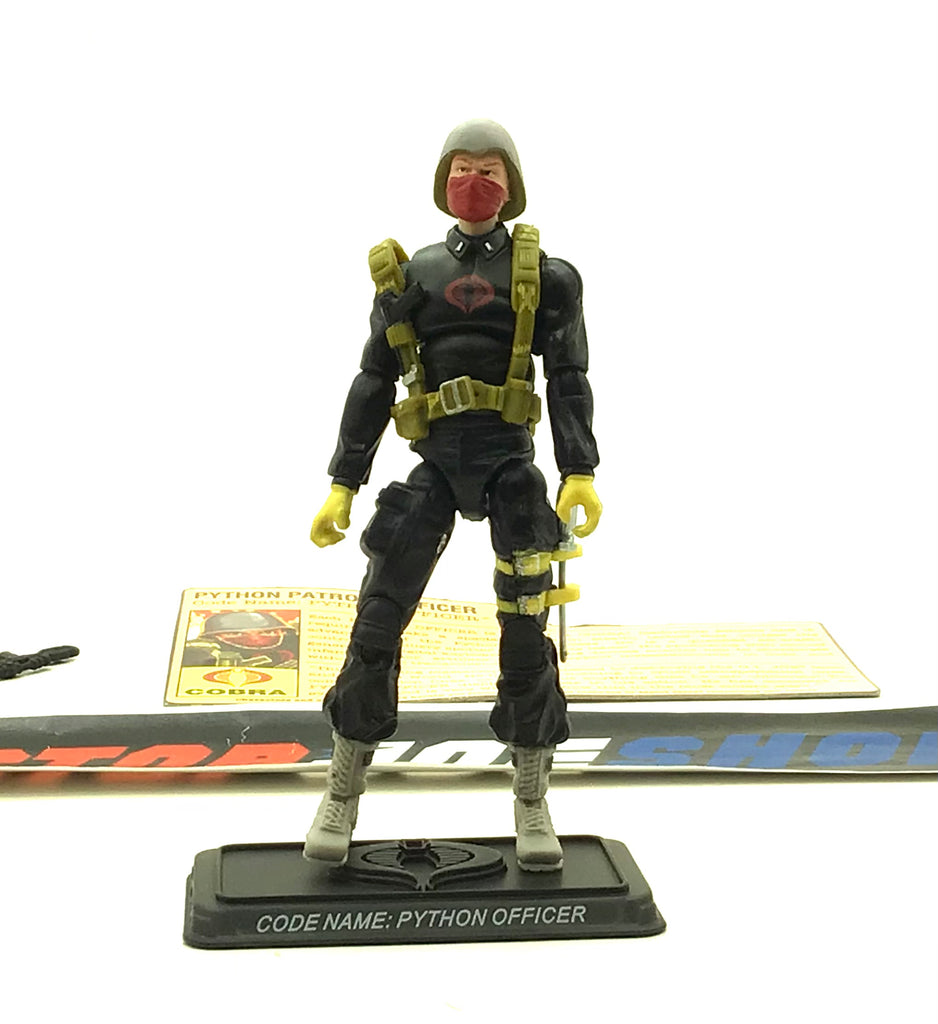 2008 25TH ANNIVERSARY G.I. JOE COBRA OFFICER V2 PYTHON PATROL WAVE 8 LOOSE 100% COMPLETE + F/C