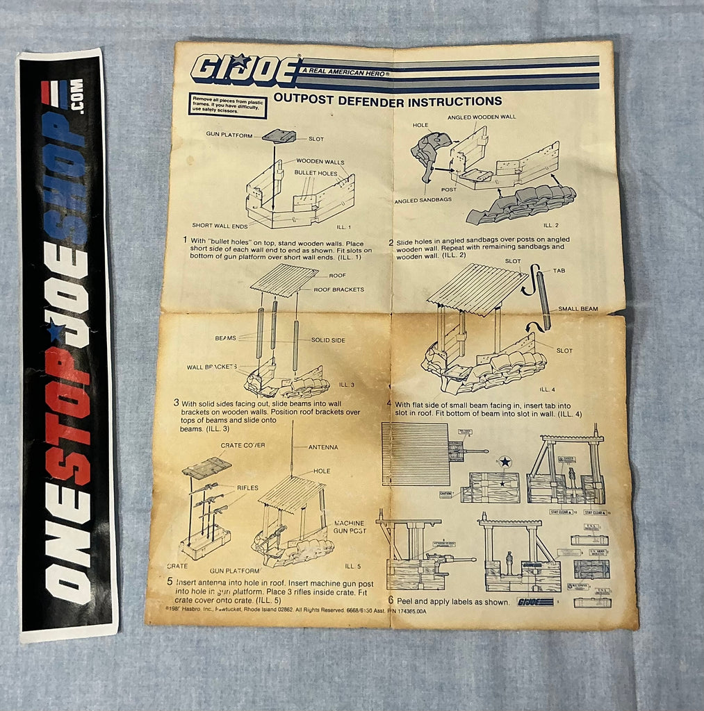 1986 VINTAGE ARAH OUTPOST DEFENDER BATTLE STATION BLUEPRINTS
