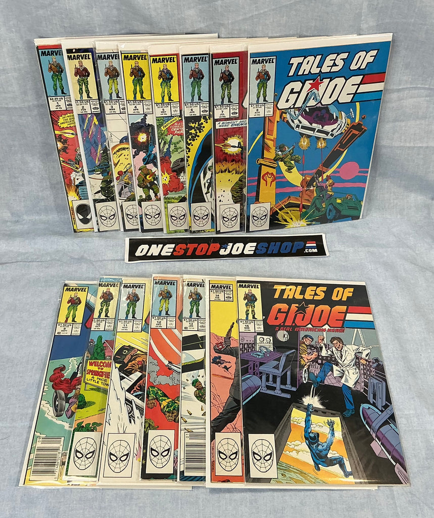 MARVEL COMICS TALES OF G.I. JOE A REAL AMERICAN HERO (1988-1989) ISSUES #1-15 COMPLETE SERIES SET COMIC BOOK BUNDLE