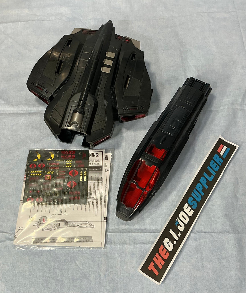 2009 ROC G.I. JOE COBRA NIGHT RAVEN PLANE JET VEHICLE ONLY NEW LOOSE INCOMPLETE