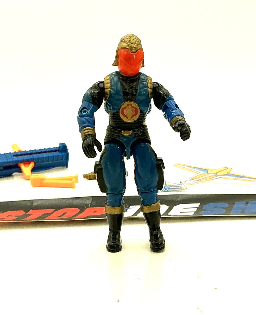 1991 VINTAGE ARAH G.I. JOE COBRA COMMANDER V4 COBRA ENEMY LEADER LOOSE 100% COMPLETE (b)