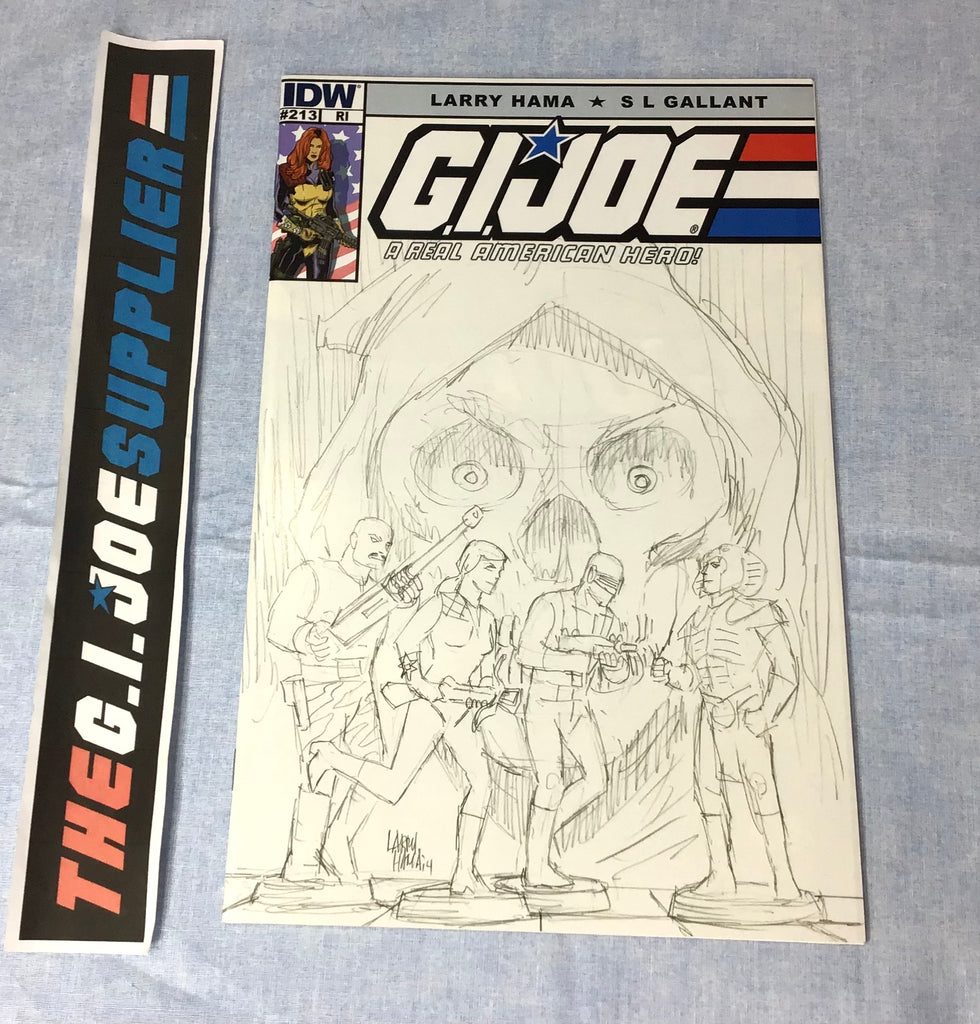 IDW PUBLISHING G.I. JOE A REAL AMERICAN HERO (2010-2022) ISSUE #213 [SKETCH ART COVER RI 1:10 GALLANT] DEATH OF SNAKE EYES PART 2 COMIC BOOK APRIL 2015 HIGH GRADE