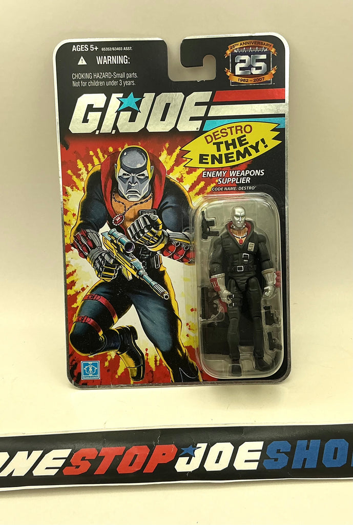 2007 25TH ANNIVERSARY G.I. JOE COBRA DESTRO V14 WAVE 4 NEW SEALED FOIL CARD (b)