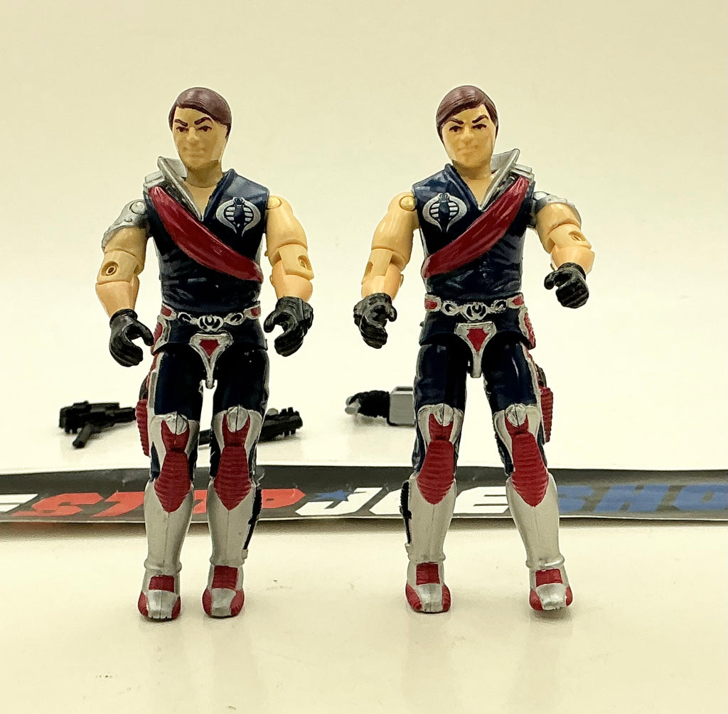1985 VINTAGE ARAH G.I. JOE COBRA TOMAX & XAMOT V1 CRIMSON GUARD COMMANDERS LOOSE 100% COMPLETE (e)