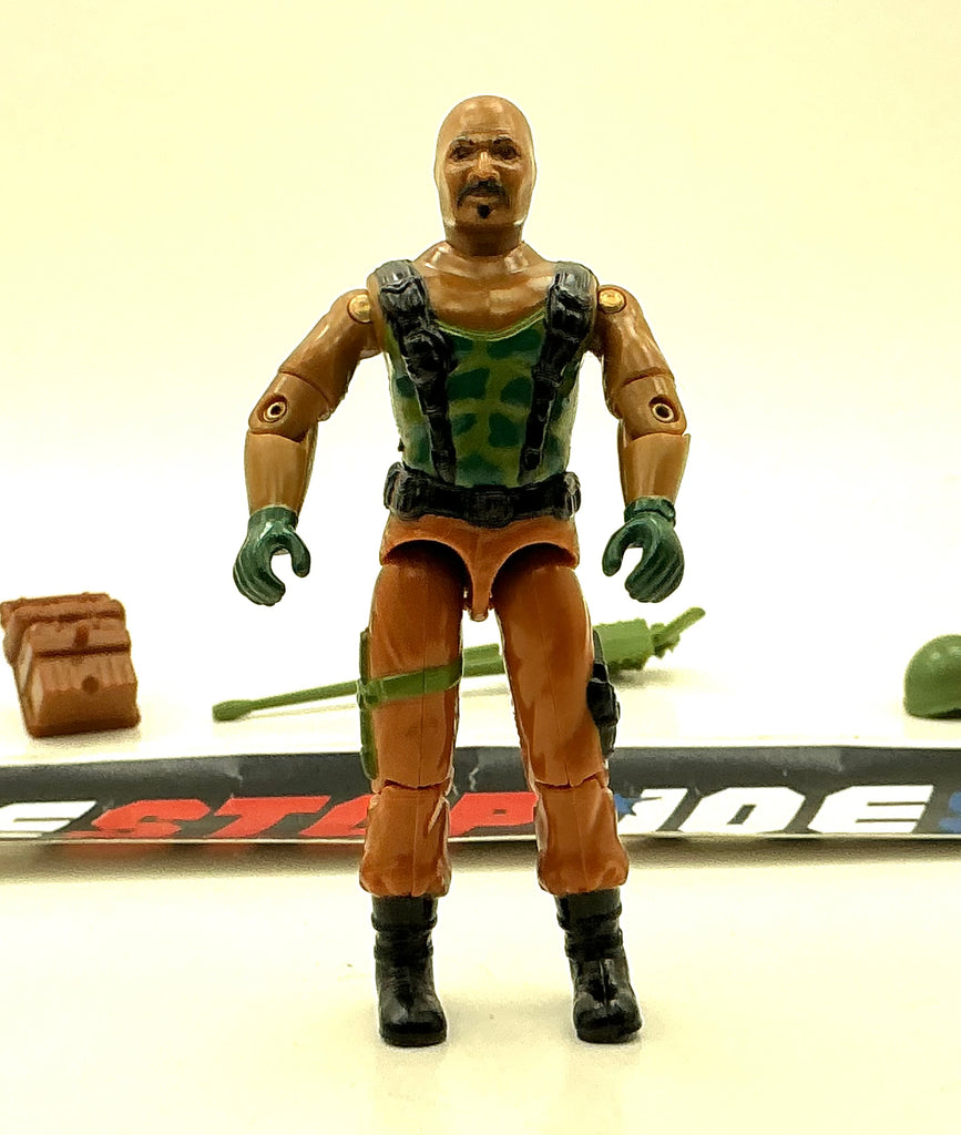 1984 VINTAGE ARAH G.I. JOE ROADBLOCK V1 MACHINE GUNNER LOOSE 100% COMPLETE (i)