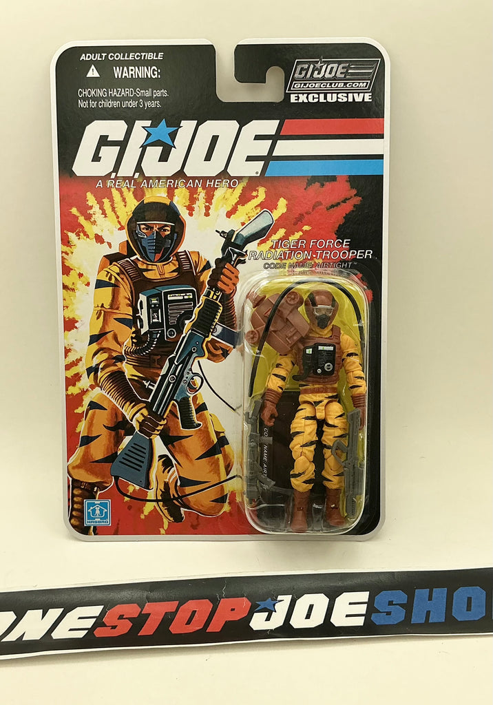 2013 FSS 1.0 G.I. JOE AIRTIGHT V4 TIGER FORCE RADIATION TROOPER GI JOE COLLECTORS CLUB EXCLUSIVE NEW SEALED