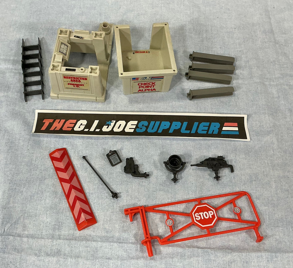1985 VINTAGE ARAH G.I. JOE CHECK POINT ALPHA BATTLE STATION LOOSE 100% COMPLETE (c)