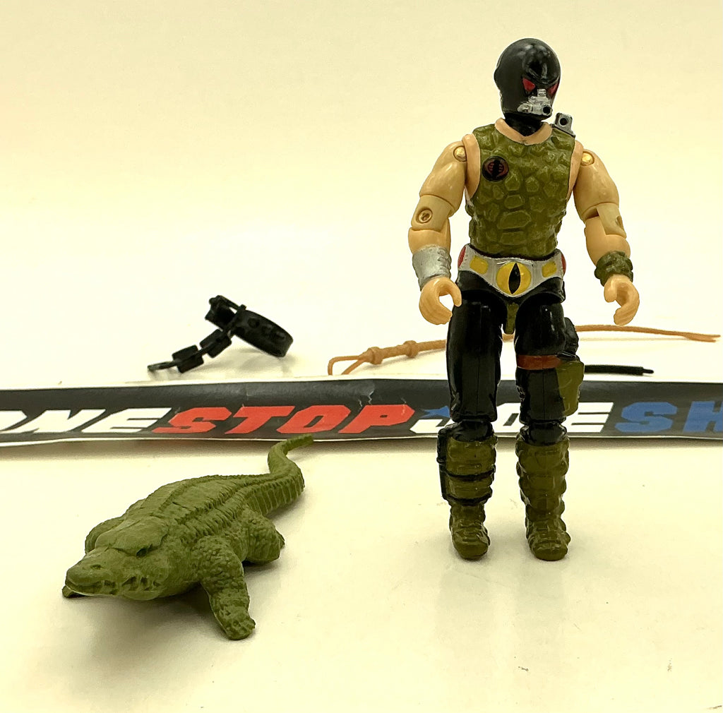 1987 VINTAGE ARAH G.I. JOE COBRA CROC MASTER V1 COBRA REPTILE TRAINER LOOSE 100% COMPLETE (c)