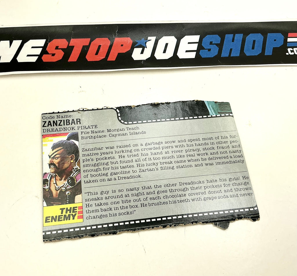 1987 VINTAGE ARAH ZANZIBAR V1 FILE CARD (i)