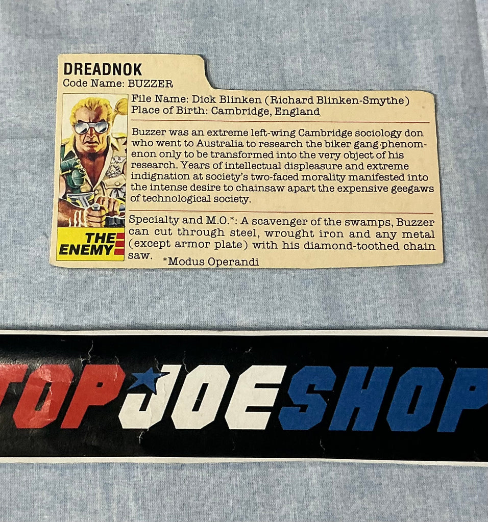 1985 VINTAGE ARAH BUZZER V1 TRIPLE WIN FILE CARD PEACH