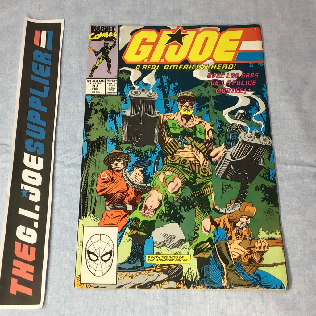 MARVEL COMICS G.I. JOE A REAL AMERICAN HERO (1982-1994) ISSUE #97 COMIC BOOK FEBRUARY 1990 DIRECT EDITION