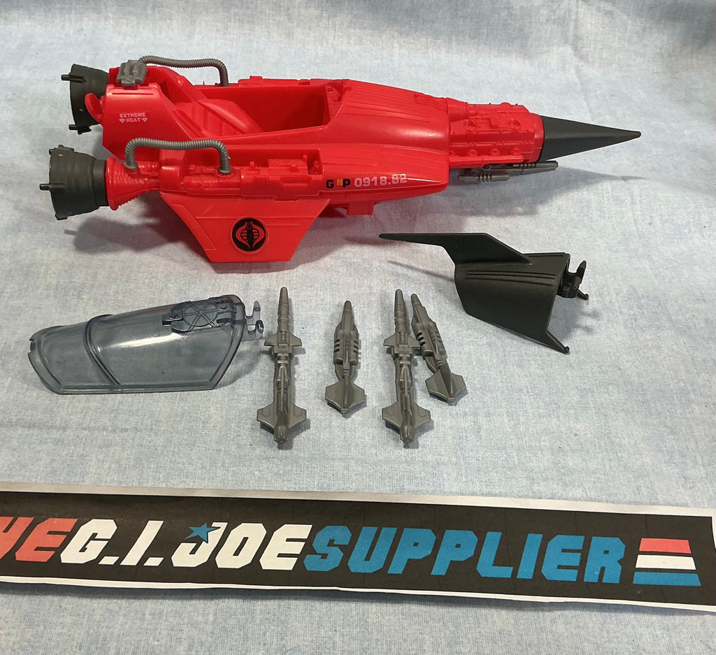 1988 VINTAGE ARAH G.I. JOE COBRA STELLAR STILETTO VEHICLE ONLY LOOSE 100% COMPLETE (b)