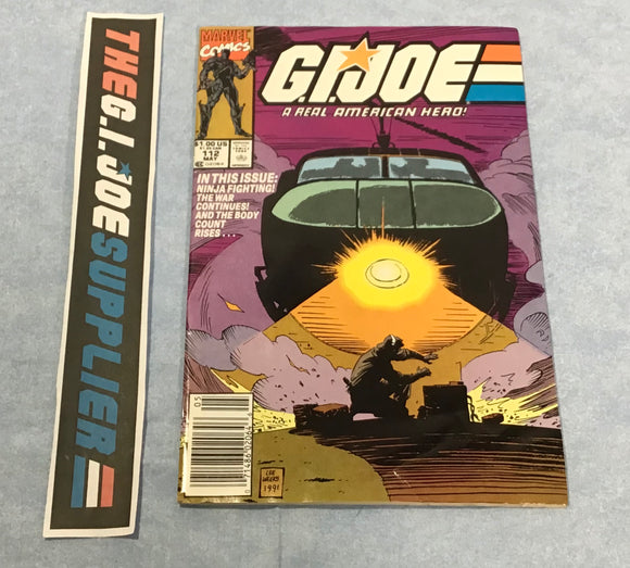 MARVEL COMICS G.I. JOE A REAL AMERICAN HERO (1982-1994) ISSUE #112 COMIC BOOK DECEMBER 1991 NEWSSTAND EDITION