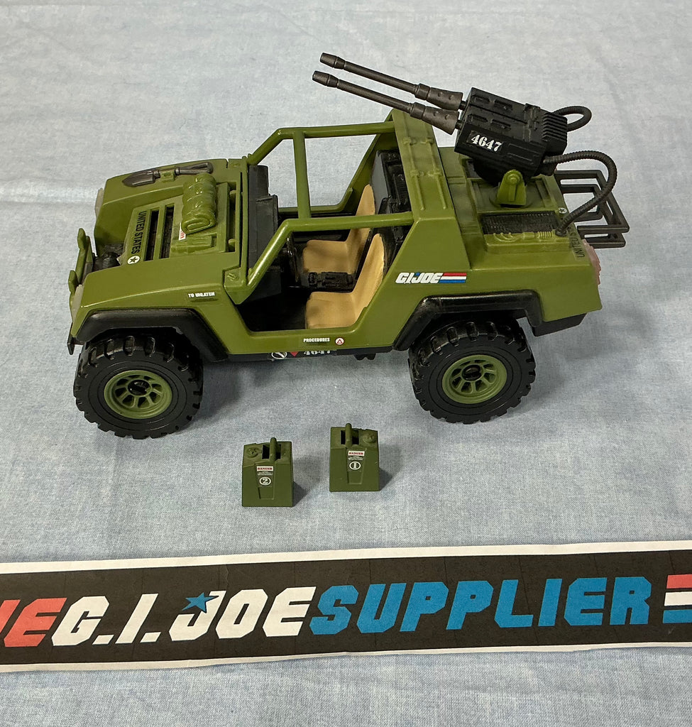 2008 25TH ANNIVERSARY G.I. JOE VAMP JEEP VEHICLE ONLY LOOSE 100% COMPLETE DECALS APPIED (b)