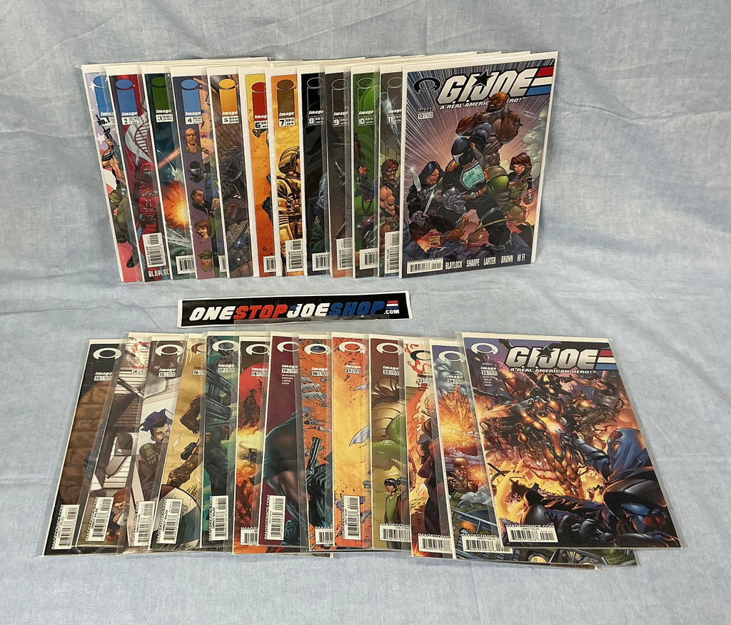 IMAGE G.I. JOE A REAL AMERICAN HERO V2 (2001-2003) ISSUES #1-25 SET COMIC BOOK BUNDLE